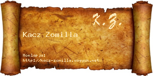 Kacz Zomilla névjegykártya
